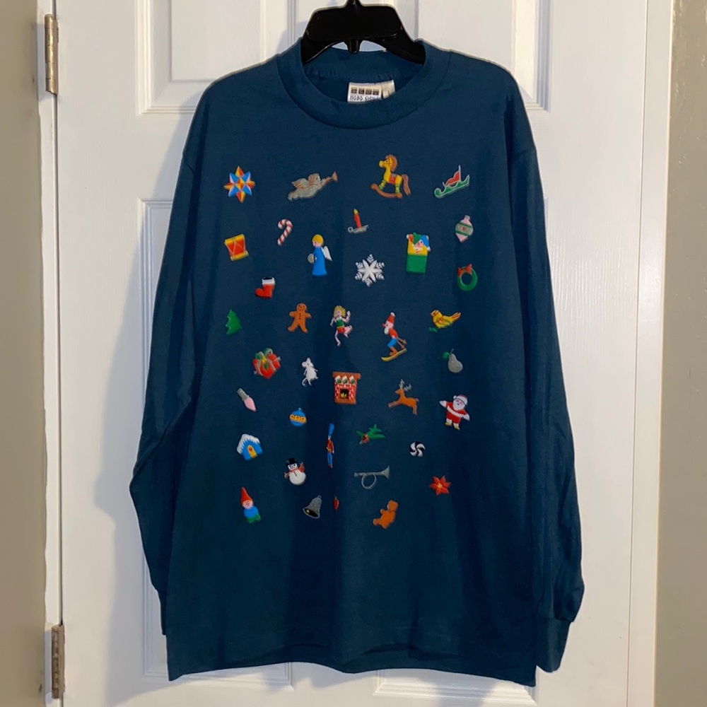 Vintage Hobo Signs Christmas Symbols Long Sleeve Shirt